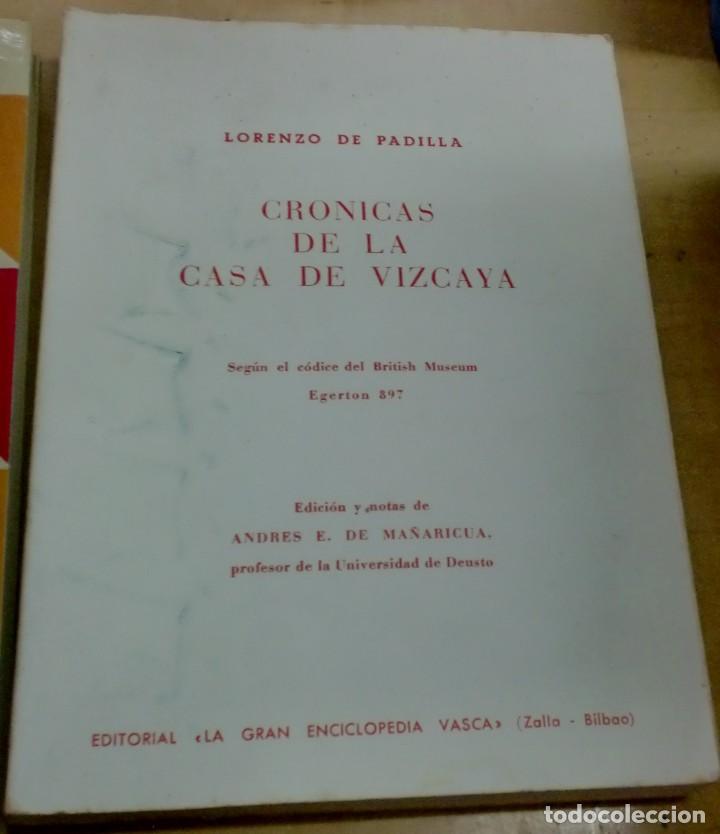Libros: Cr&oacute;nicas de la casa de Vizcaya - PADILLA, LORENZO DE - Foto 1