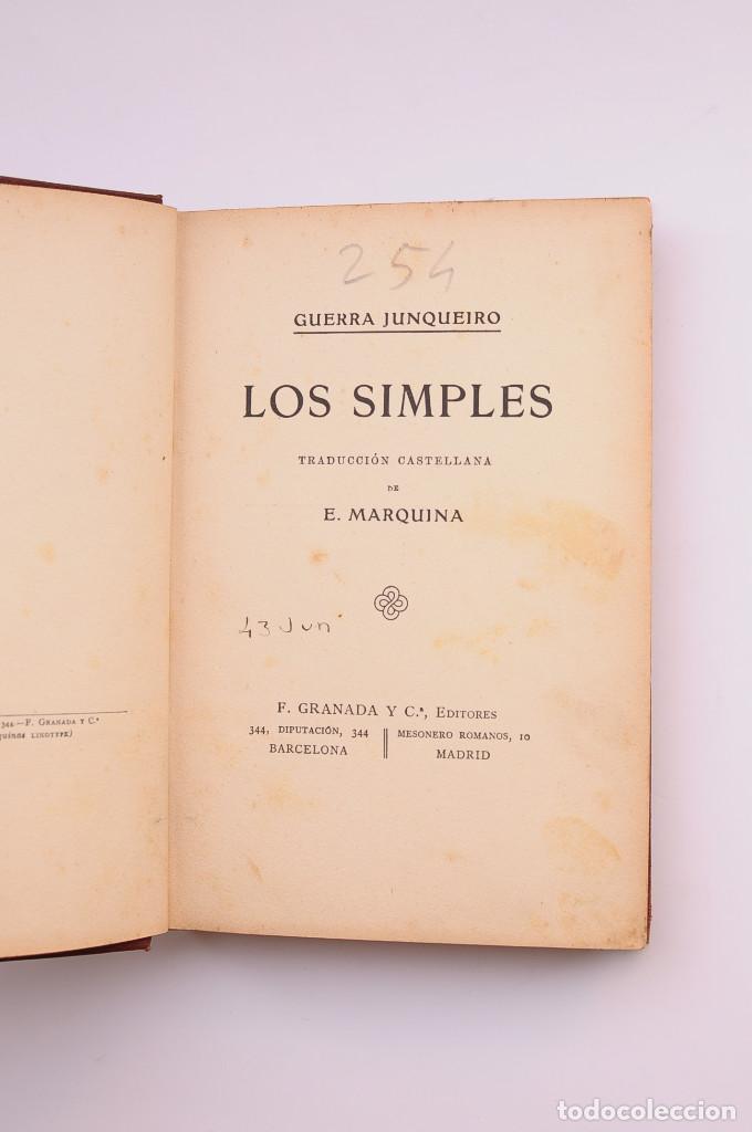 Libros: Los simples - GUERRA JUNQUEIRO, Ab&iacute;lio Manuel - Foto 2