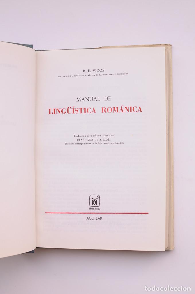 Libros: Manual de ling&uuml;&iacute;stica rom&aacute;nica - VIDOS, B. E. - Foto 3