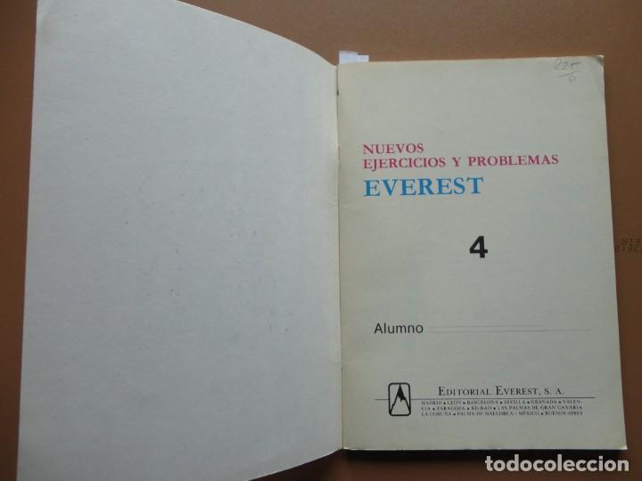 Libros: NUEVOS EJERCICIOS Y PROBLEMAS Everest n&ordm;-4 1984 - Foto 2