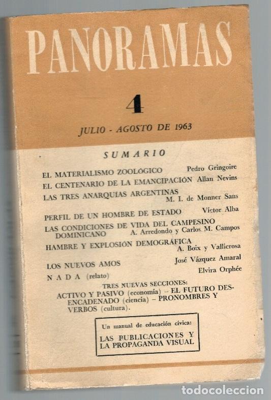B&uuml;cher: PANORAMAS N&ordm; 4. JULIO-AGOSTO DE 1963 - VV.AA.
