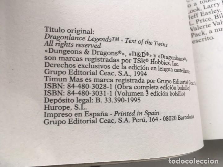 Libros: DRAGONLANCE EL UMBRAL DEL PODER 1996 TIMUN MAS KREATEN LIBRO - Foto 5