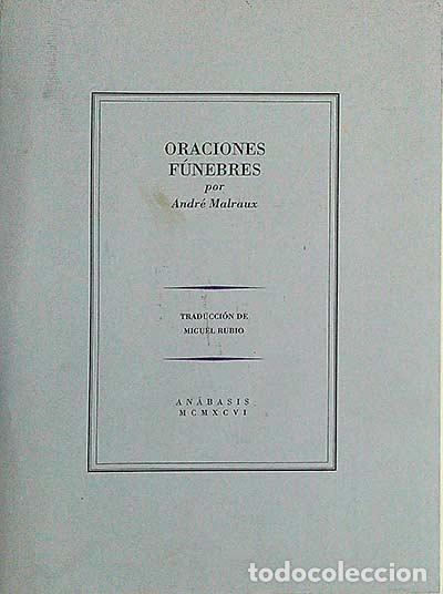 Libros: Operaciones f&uacute;nebres - Andr&eacute; Malraux - Foto 1