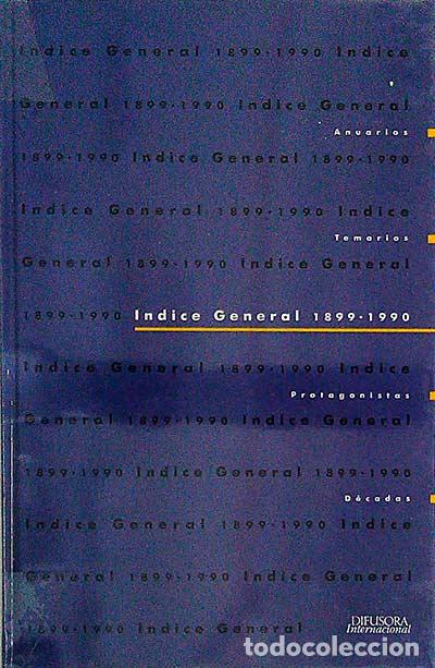 Libros: &Iacute;ndice General 1899-1990 - vvaa - Foto 1