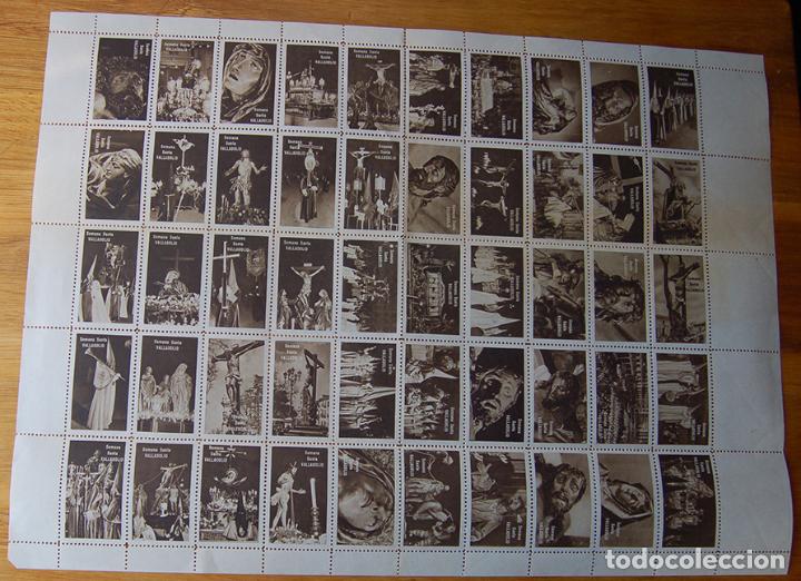 Libros: PLIEGO DE 50 SELLOS sin valor postal de pasos procesionales DE LA SEMANA SANTA DE VALLADOLID
