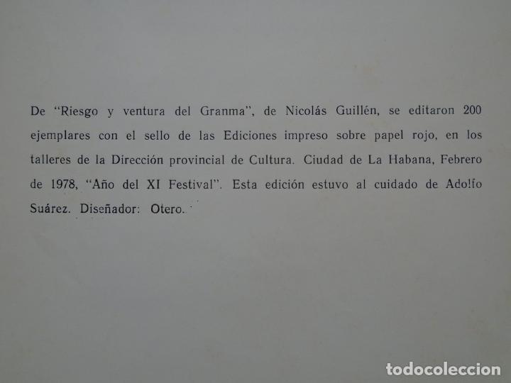 Libros: Riesgo y Ventura del Granma. - Guill&eacute;n, Nicol&aacute;s. - Foto 3