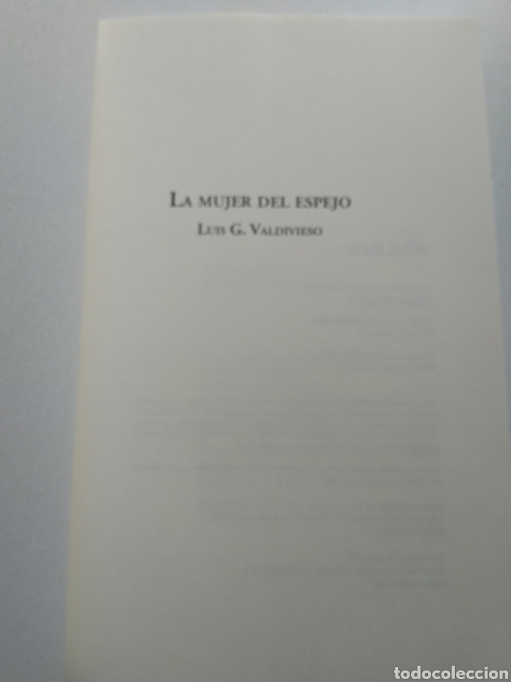 Libros: LA MUJER DEL ESPEJO/LUIS G. VALDIVIESO - Foto 2