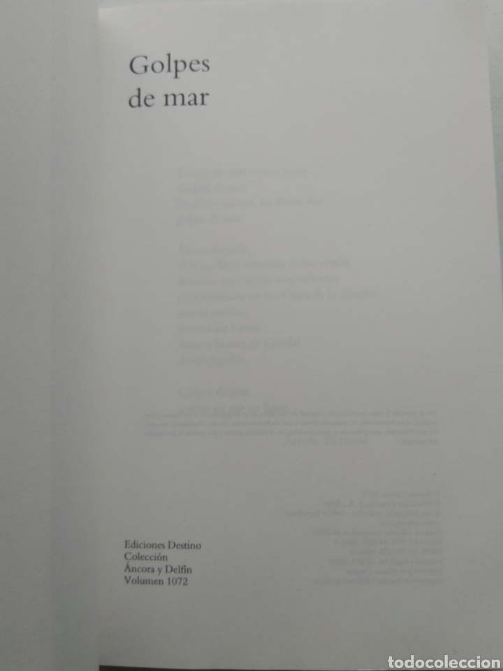 Libros: GOLPES DE MAR/ANT&Oacute;N CASTRO - Foto 2