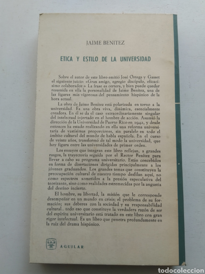 Libros: &Eacute;TICA Y ESTILO DE LA UNIVERSIDAD/JAIME BEN&Iacute;TEZ - Foto 3