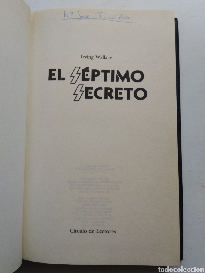 Libros: EL SEPTIMO SECRETO/IRVING WALLACE - Foto 2