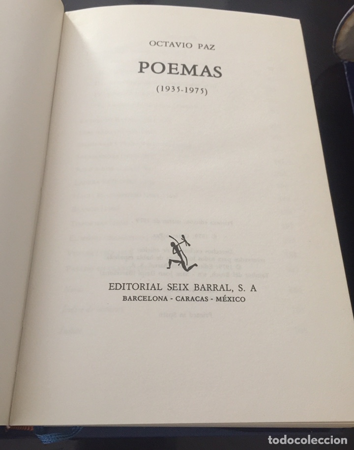 Libros: Poemas ( 1935-1975) - Octavio Paz - Foto 2