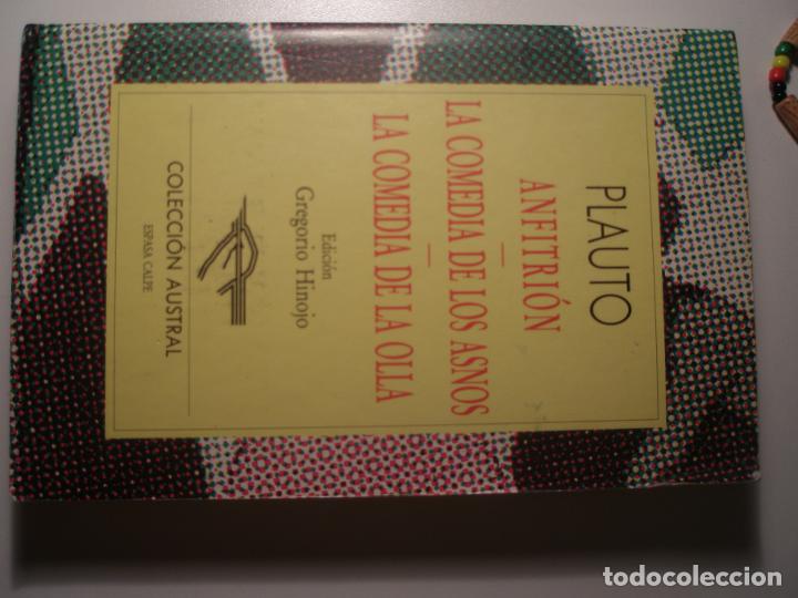 Libros: Plauto Anfitri&oacute;n / La comedia de los asnos / La comedia de la olla Espasa Calpe 1994 - Foto 1