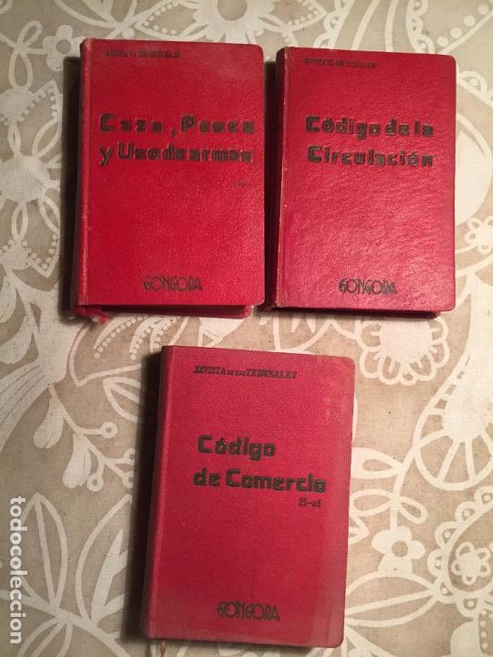 Libros: Antiguos 5 libros codigo del timbre, codigo del comercio, codigo de la circulaci&oacute;n etc edit. Gongora - Foto 2