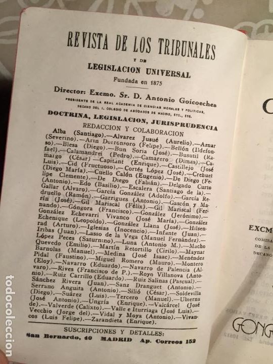 Libros: Antiguos 5 libros codigo del timbre, codigo del comercio, codigo de la circulaci&oacute;n etc edit. Gongora - Foto 5