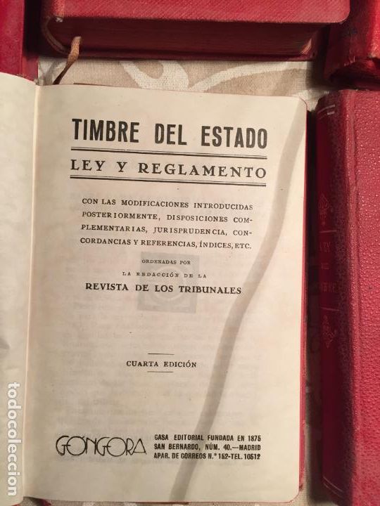 Libros: Antiguos 5 libros codigo del timbre, codigo del comercio, codigo de la circulaci&oacute;n etc edit. Gongora - Foto 16