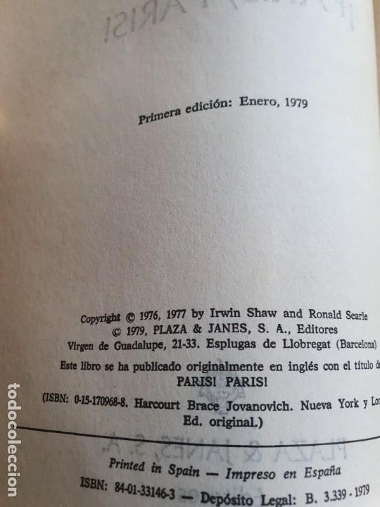 Libros: PARIS PARIS.  Irwin Shaw y Ronald Searle - Foto 16