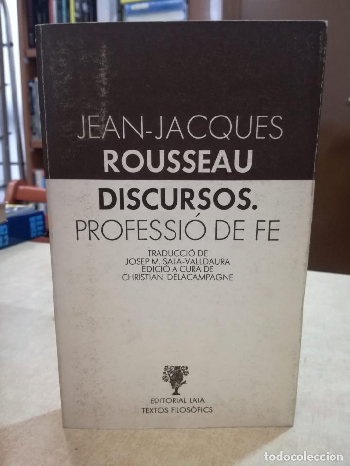 Libros: DISCURSOS. PROFESSI&Oacute; DE FE. - ROUSSEAU, JEAN-JACQUES. - Foto 1