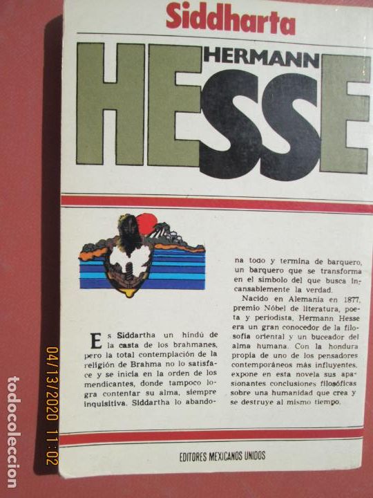 Libros: SIDDHARTA , HEMANN HESSE . 1982- EDITORES MEXICANOS UNIDOS - Foto 2