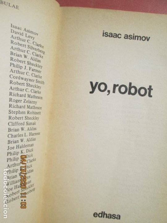 Libros: YO , ROBOT - ISAAC ASIMOV - EDHASA -1979 - Foto 2