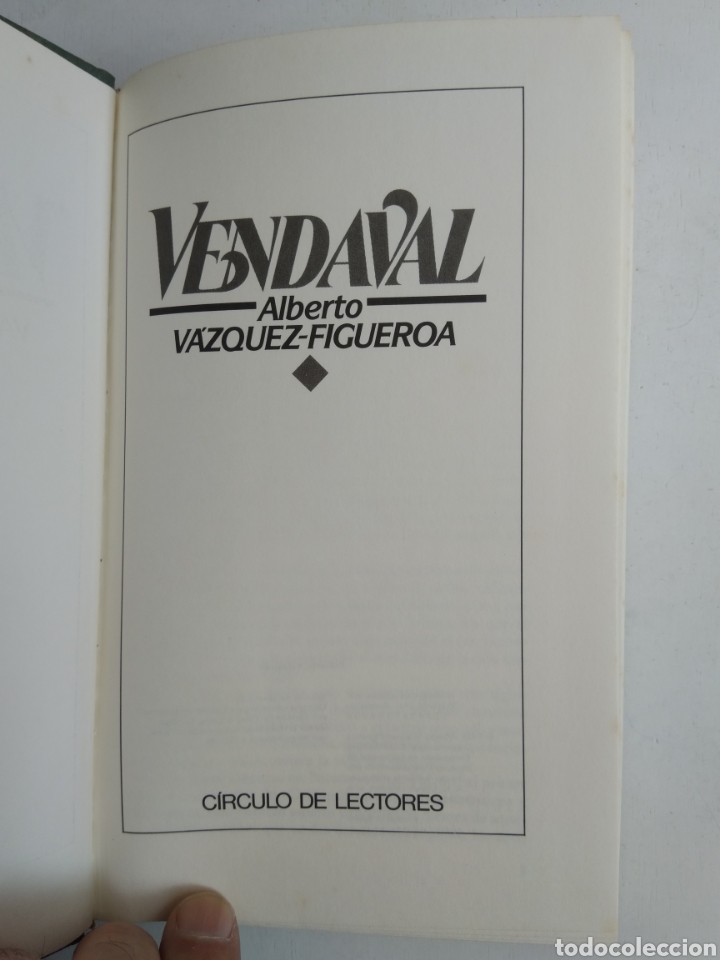 Libros: VENDAVAL/ALBERTO V&Aacute;ZQUEZ FIGUEROA - Foto 2