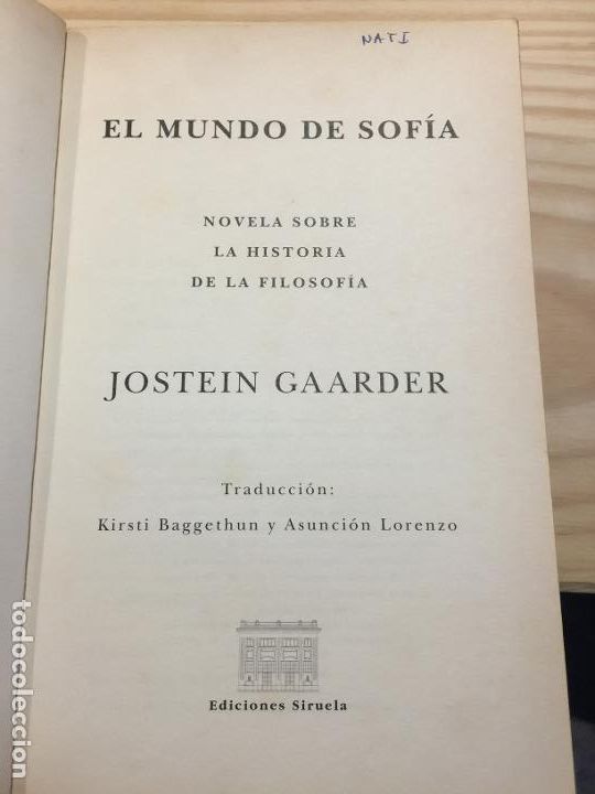 Libros: EL MUNDO DE SOFIA - JOSTEIN GAARDER - Foto 3