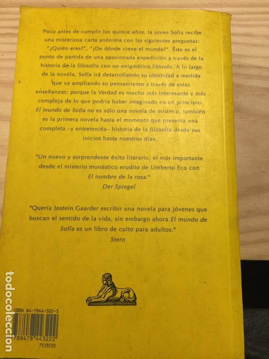 Libros: EL MUNDO DE SOFIA - JOSTEIN GAARDER - Foto 4