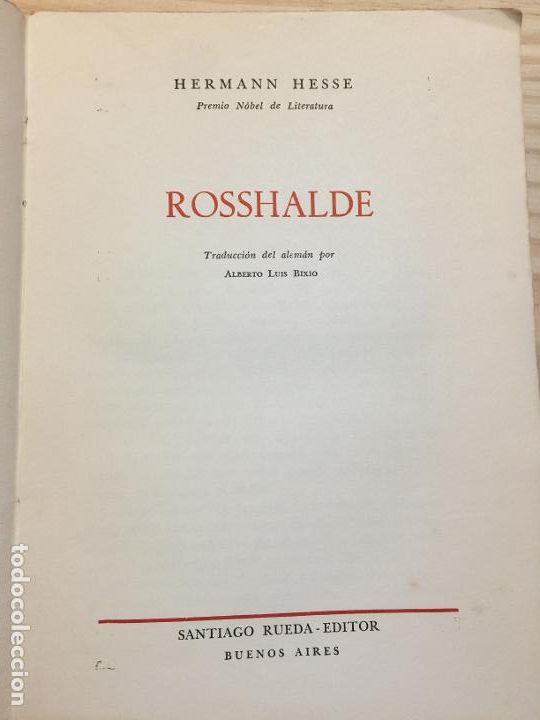 Libros: ROSSHALDE - Hermann Hesse - Foto 5
