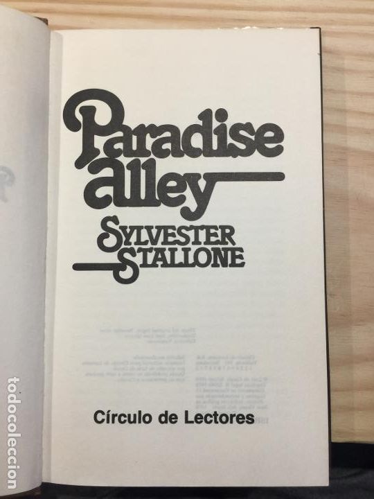 Libros: PARADISE ALLEY. - Sylvester Stallone - Foto 2