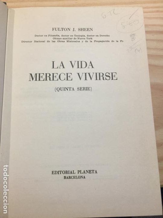 Libros: La Vida merece vivirse - Fulton J. Sheen - Foto 5
