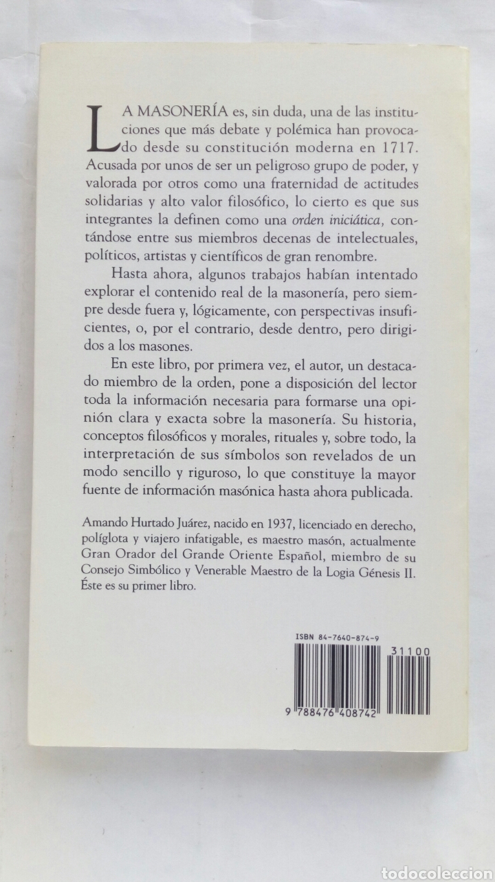 Libros: Por qu&eacute; soy mas&oacute;n. Amando Hurtado. - Foto 2