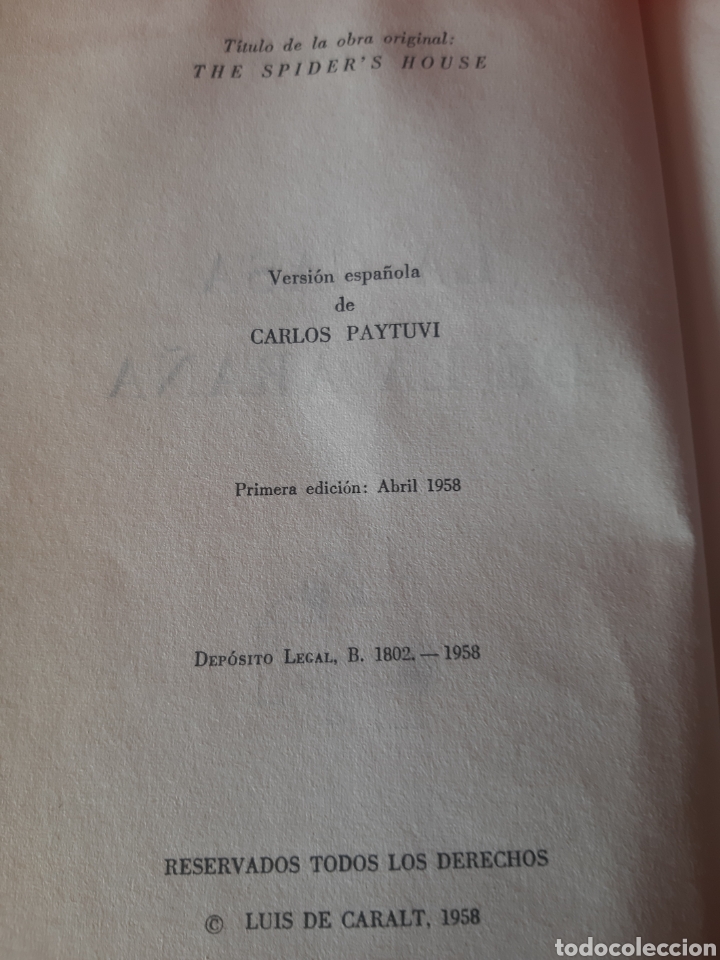 Libros: La Casa de la ara&ntilde;a, PAUL BOWLES primera edici&oacute;n 1958 - Foto 2