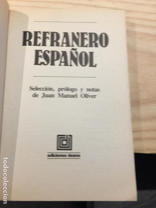 Libros: Refranero espa&ntilde;ol - Foto 2