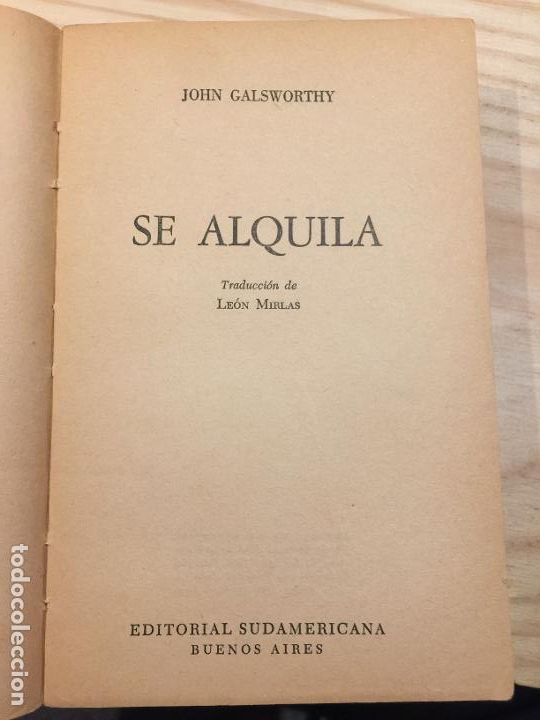 Libros: Se alquila - John Galsworthy - Foto 3