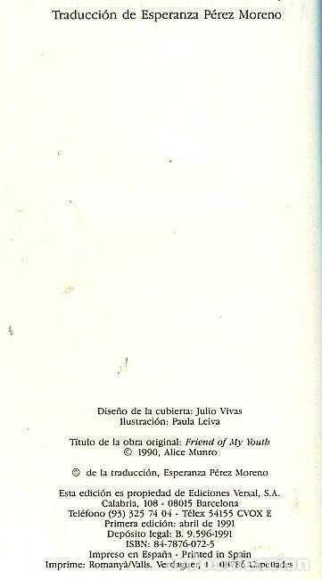 Libros: AMISTAD DE JUVENTUD. Alice Munro - Foto 2