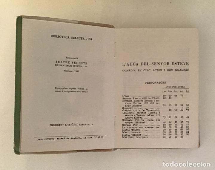 Libros: TEATRE SELECTE, SANTIAGO RUSI&Ntilde;OL - Foto 3