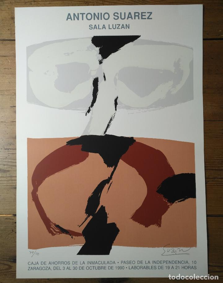 Libros: Cartel exposici&oacute;n. ANTONIO SU&Aacute;REZ. - Foto 1