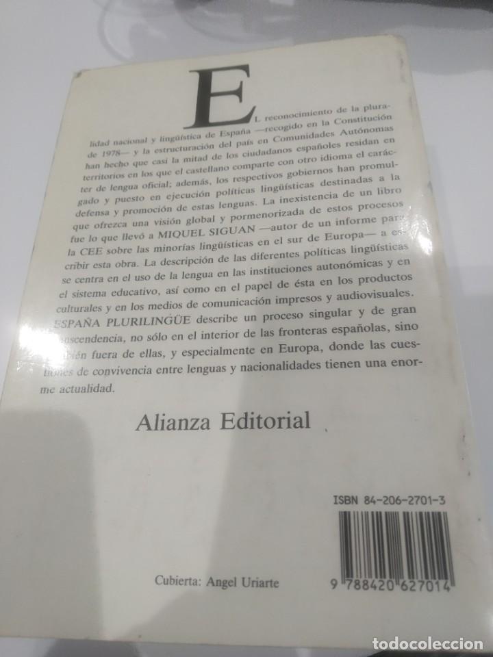 Libros: MIQUEL SIGUAN ESPA&Ntilde;A PLURILING&Uuml;E - Foto 2