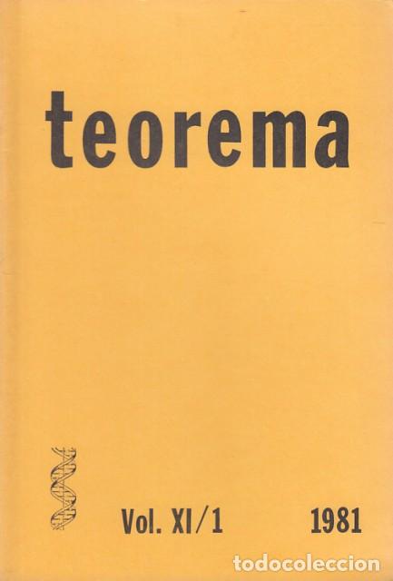 Libros: TEOREMA. VOL. XI/1 - UNIVERSIDAD DE VALENCIA - Foto 1