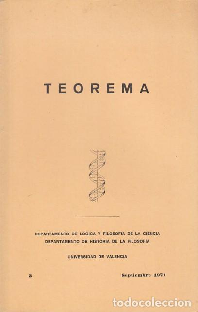 Libros: TEOREMA. VOL. 3 - UNIVERSIDAD DE VALENCIA - Foto 1