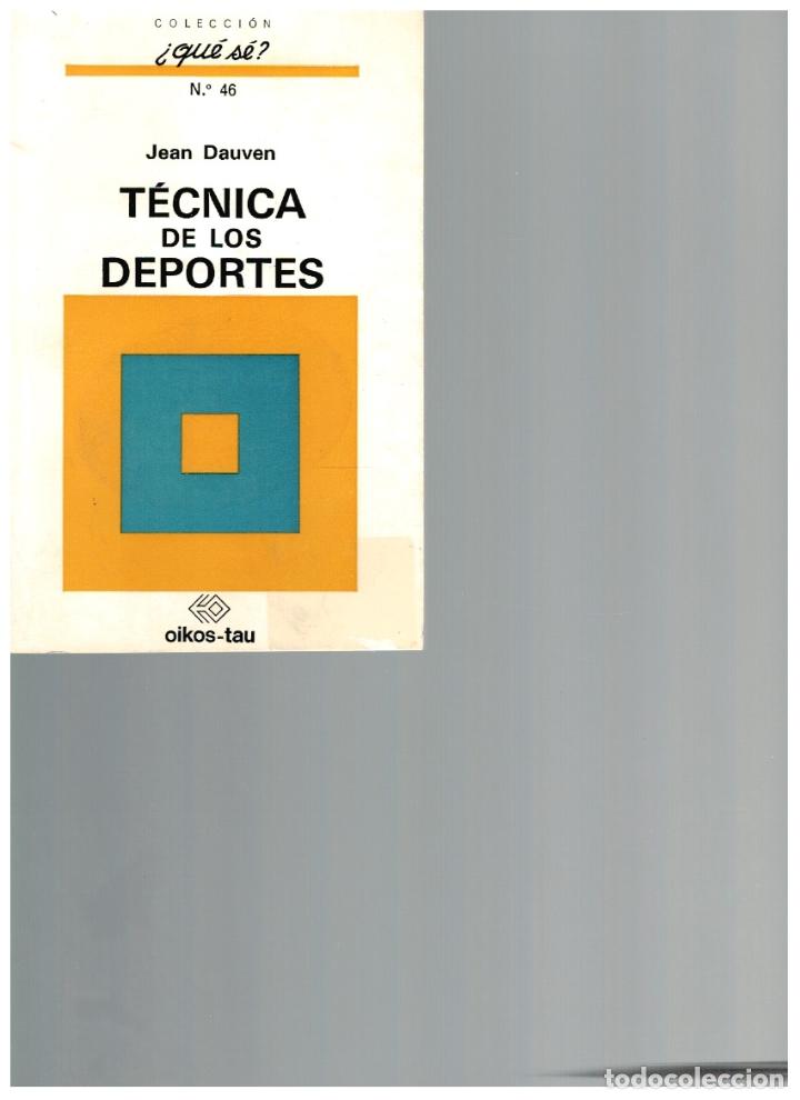 Libros: T&Eacute;CNICA DE LOS DEPORTES - Jean Dauven - Foto 1