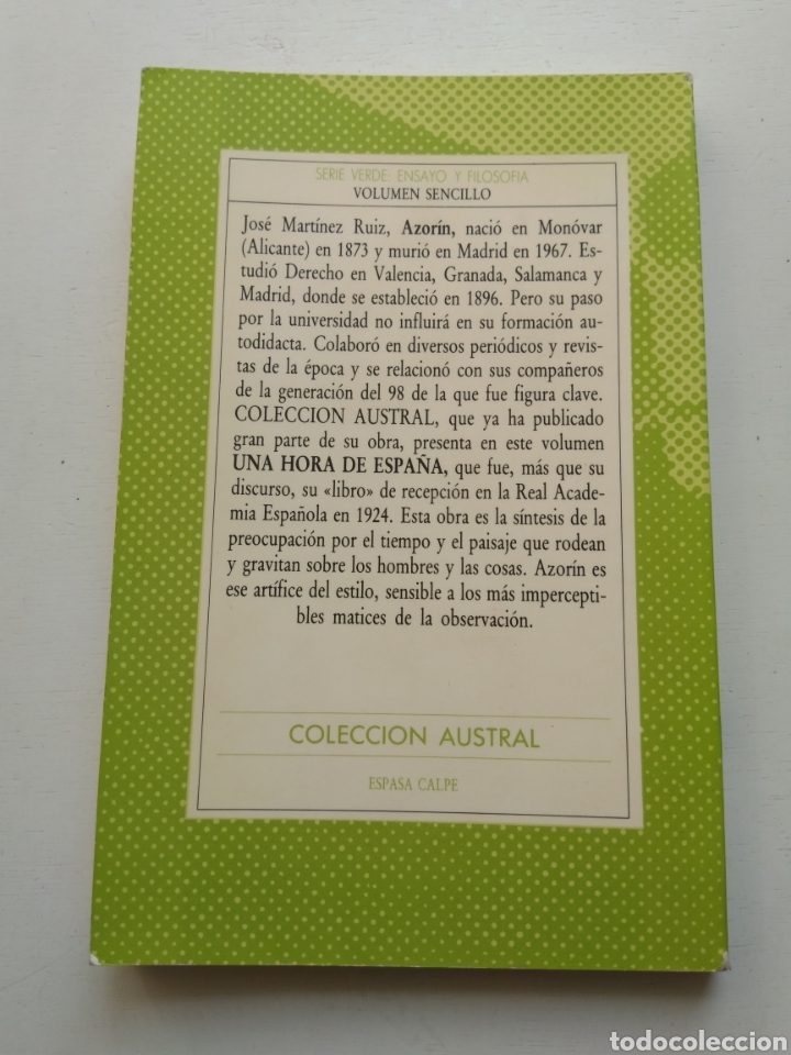 Libros: UNA HORA DE ESPA&Ntilde;A (1560-1570)/AZOR&Iacute;N - Foto 2