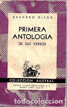 Libros: PRIMERA ANTOLOGIA DE SUS VERSOS. - DIEGO, Gerardo. - Foto 1