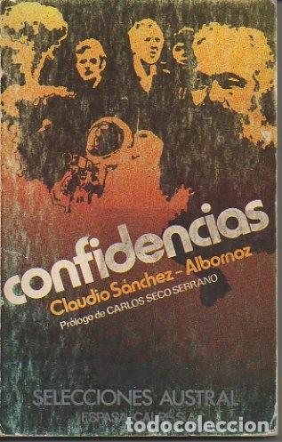Libros: CONFIDENCIAS. - SANCHEZ ALBORNOZ, Claudio. - Foto 1