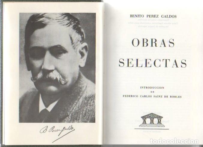 Libros: OBRAS SELECTAS. - PEREZ GALDOS, Benito. - Foto 1