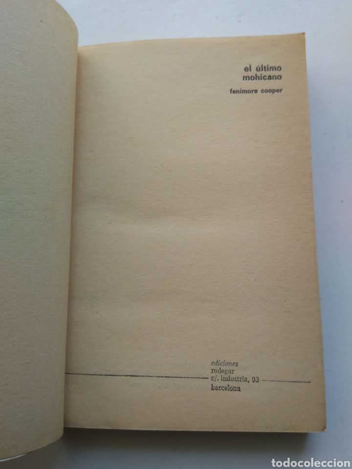 Libros: EL &Uacute;LTIMO MOHICANO/FENIMORE COOPER - Foto 2