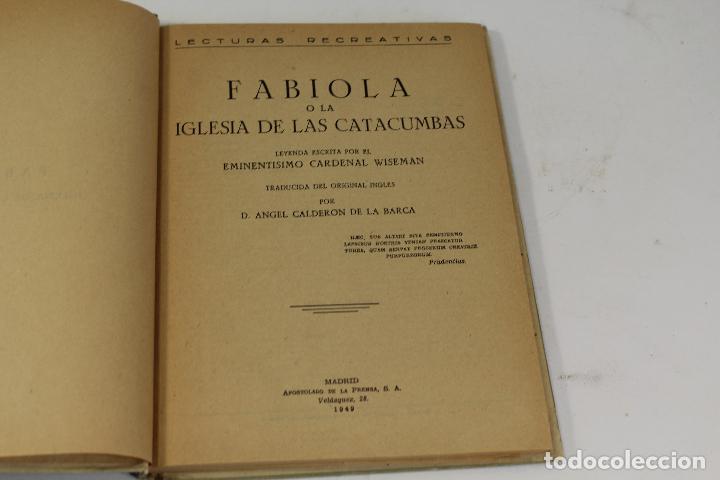 Libros: FABIOLA - APOSTOLADO DE LA PRENSA 1949 - Foto 2