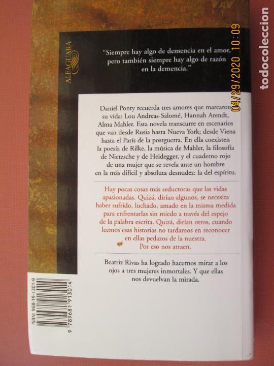 Libros: LA HORA SIN DIOSAS , BEATRIZ RIVAS - ALFAGUARA -  2004 - Foto 2