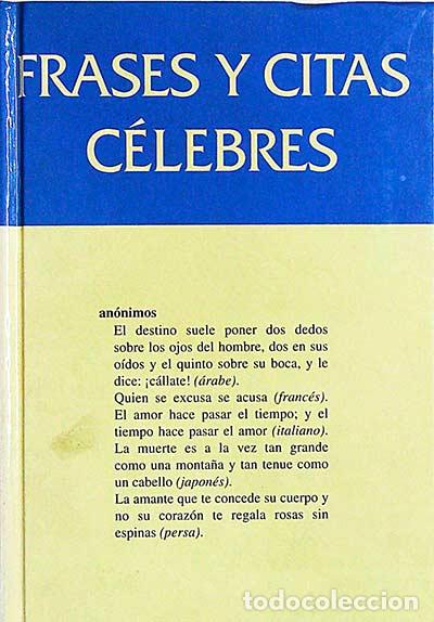 Libros: Frases y citas c&eacute;lebres - VV. AA. - Foto 1