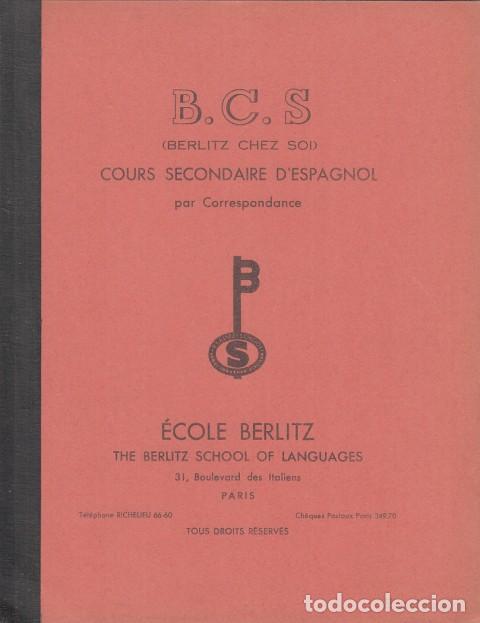 Libros: COURS SECONDAIRE DESPAGNOLE PAR CORREPONDANCE - BERLITZ - Foto 1