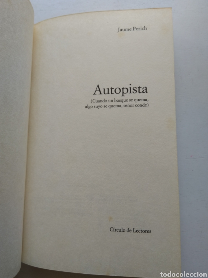 Libros: AUTOPISTA/JAUME PERICH - Foto 2